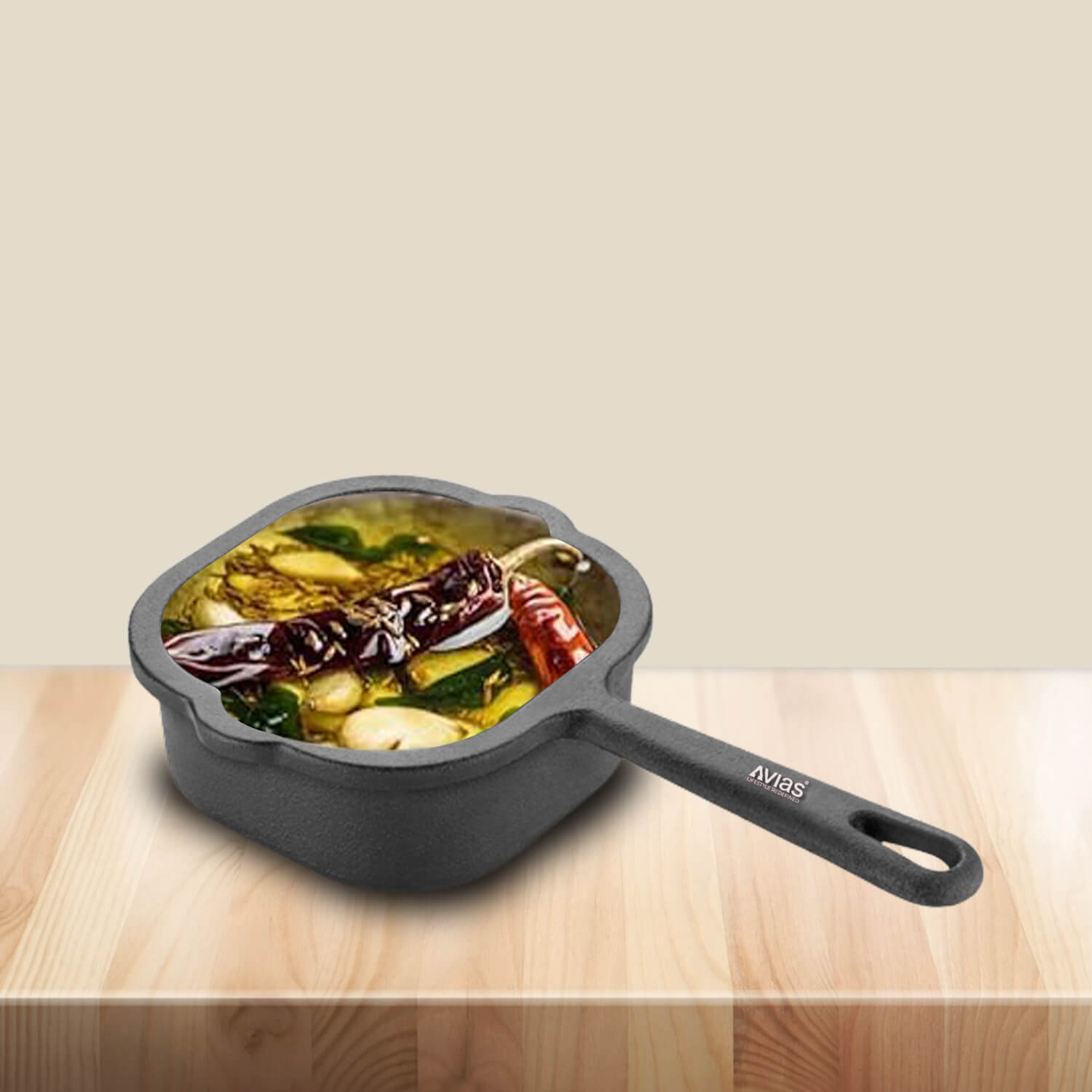 Cast Iron Tadka Pan/ Tempering Tadka Pan/ Spice Pan Pre-Seasoned Cookware | Induction Friendly | 100% Natural & Toxin-Free\