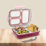 AVIAS Avifresh Stainless Steel Insulated Lunch Box with Spoon | Tiffin Box for School, College, and Office - TRIO