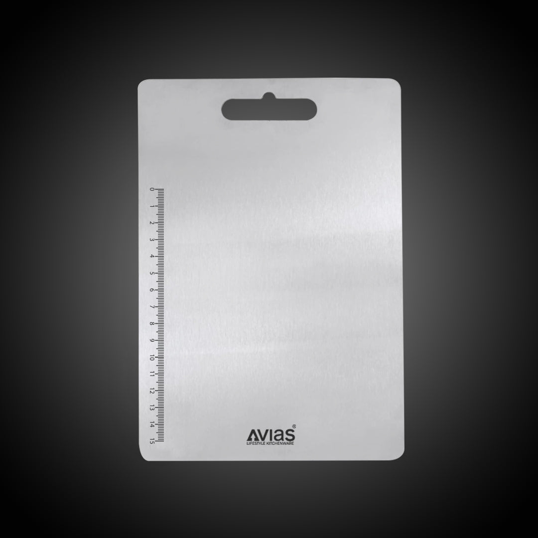 Avias Aventus Chopmate Stainless Steel Chopping Board| Stainless Steel Chopping Board Vegetable, Fruit Cutting, Kneading, Cake Prep, Heavy Duty Chopping-Board