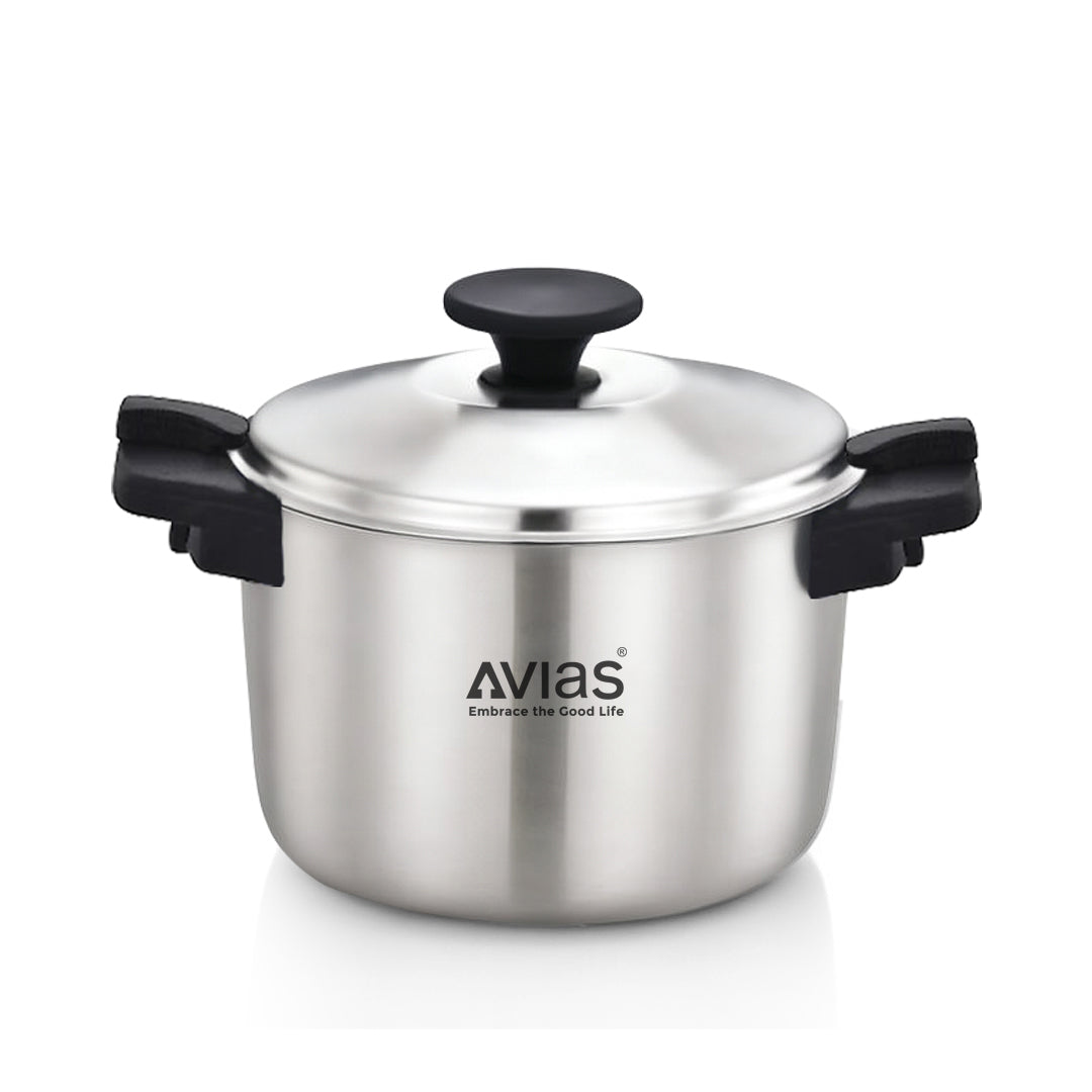 AVIAS Fabius Vacuum Insulated Casserole, Stainless Steel Hot & Cold Box with Twist Lock, Steel Hot Case for Roti, Rice, Gravy & Chapathi Box