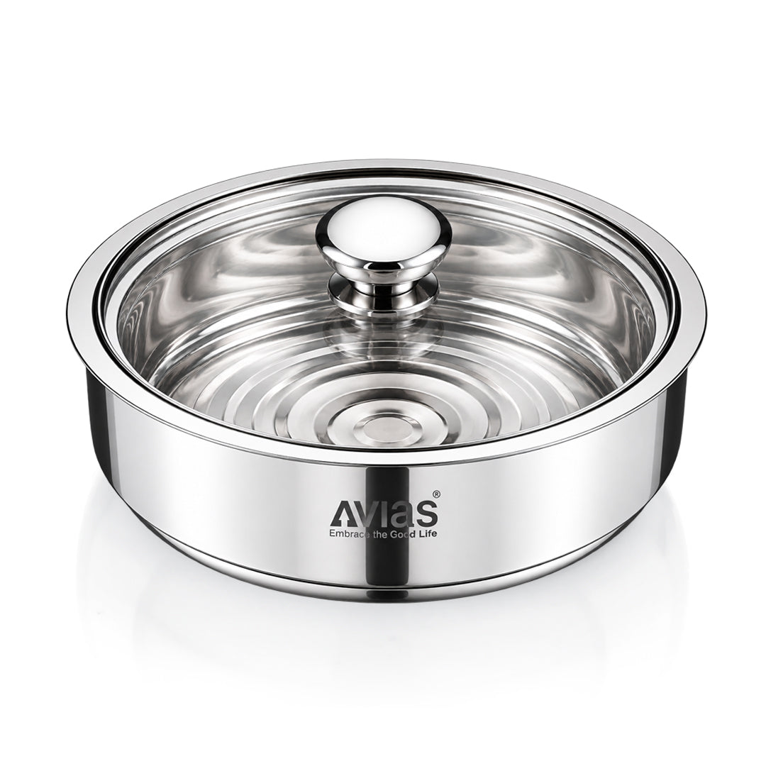 Avias Festiva Stainless Steel Roti Server Casserole | Double Wall PUF Insulated | 1500ml–2500ml