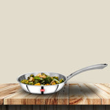 AVIAS Riara premium stainless steel Triply Fry pan/ skillet | Cool touch handles | 2.5 mm Thick body | Induction friendly |1.25L/1.5L/1.75L