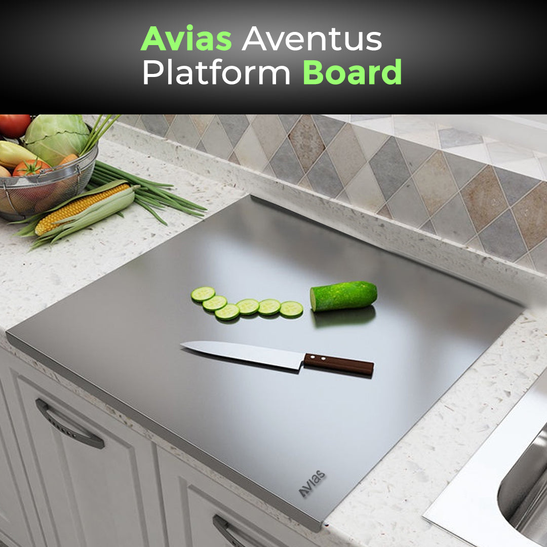 Avias Aventus Platform Board | Stainless Steel Chopping Board Vegetable, Fruit Cutting, Kneading, Cake Prep, Heavy Duty Chopping-Board