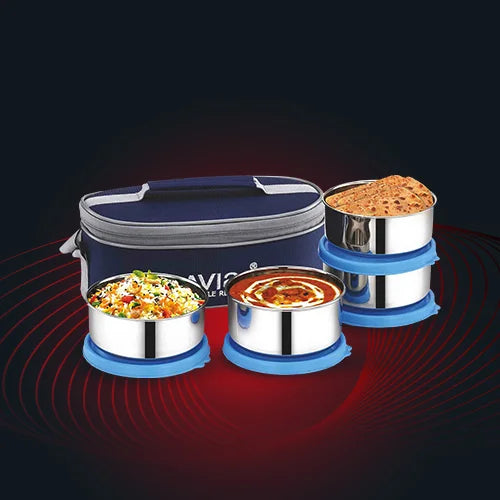 AVIAS Freshia Stainless Steel Lunch/ Tiffin Box (Horizontal)