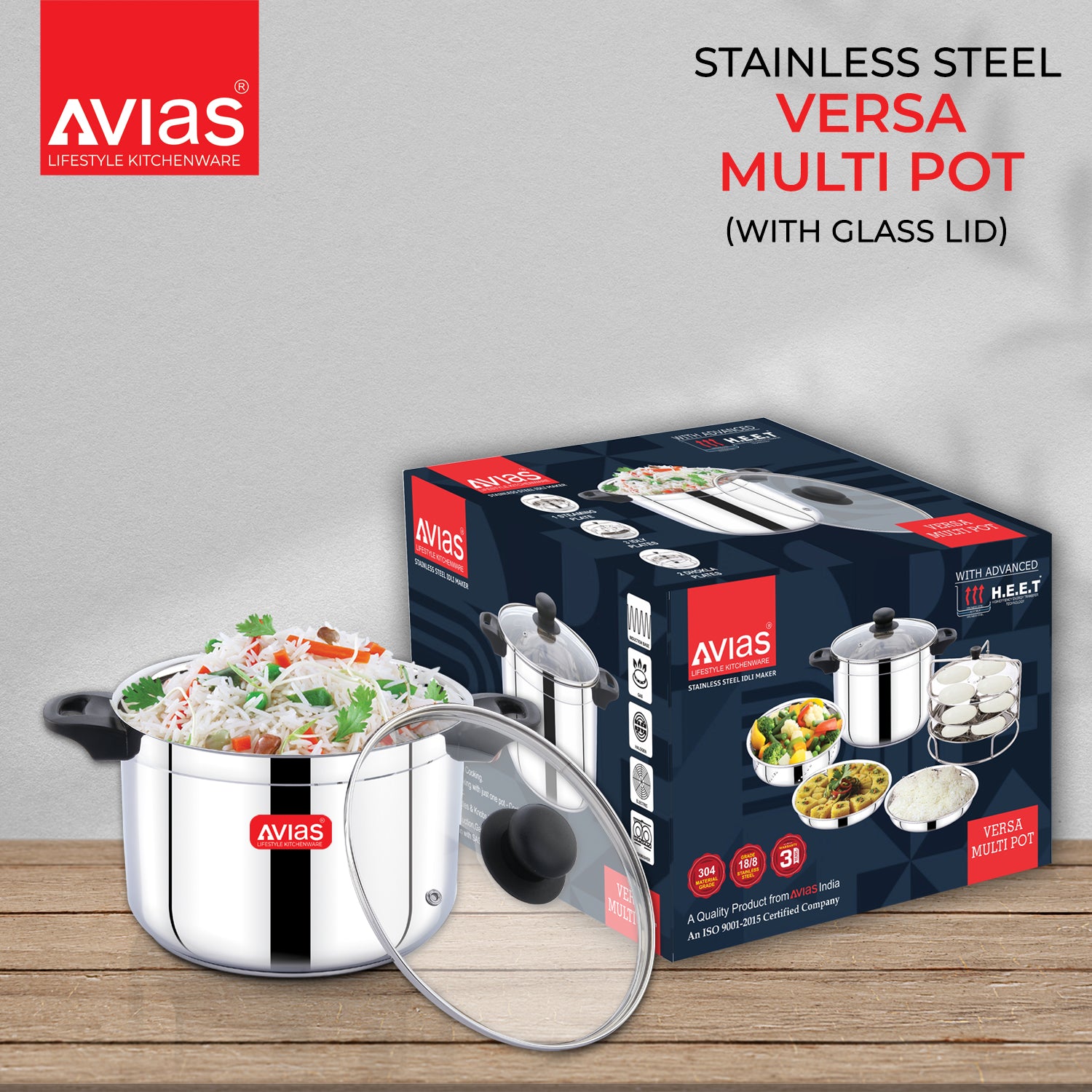 Avias VERSA Multi-Pot with Glass Lid |5.6L