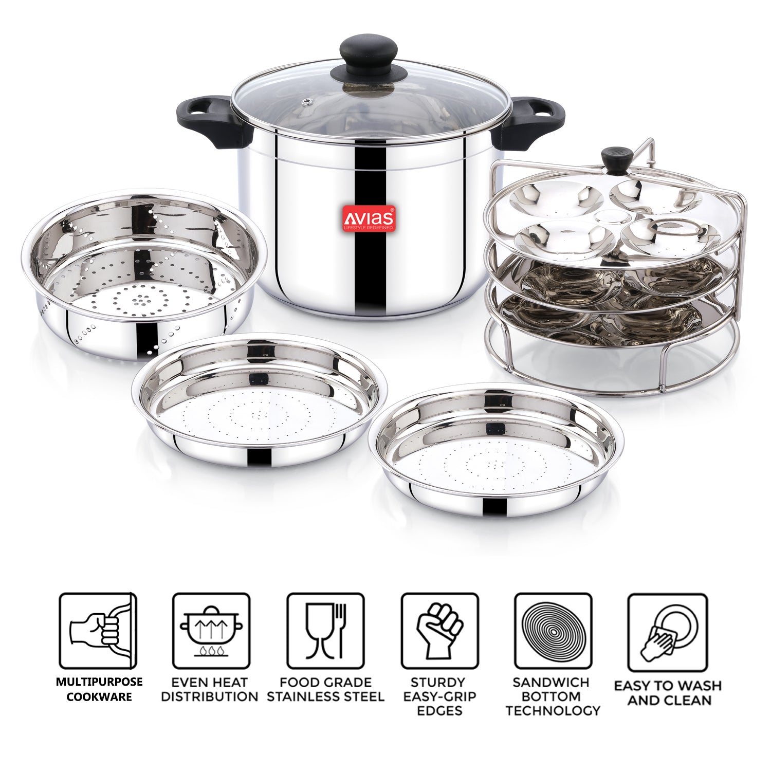 Avias VERSA Multi-Pot with Glass Lid |5.6L