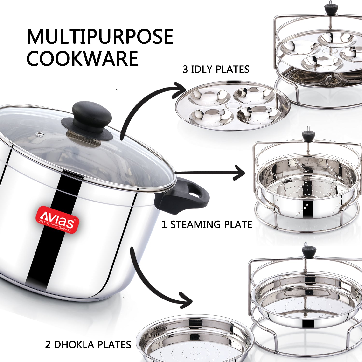 Avias VERSA Multi-Pot with Glass Lid |5.6L