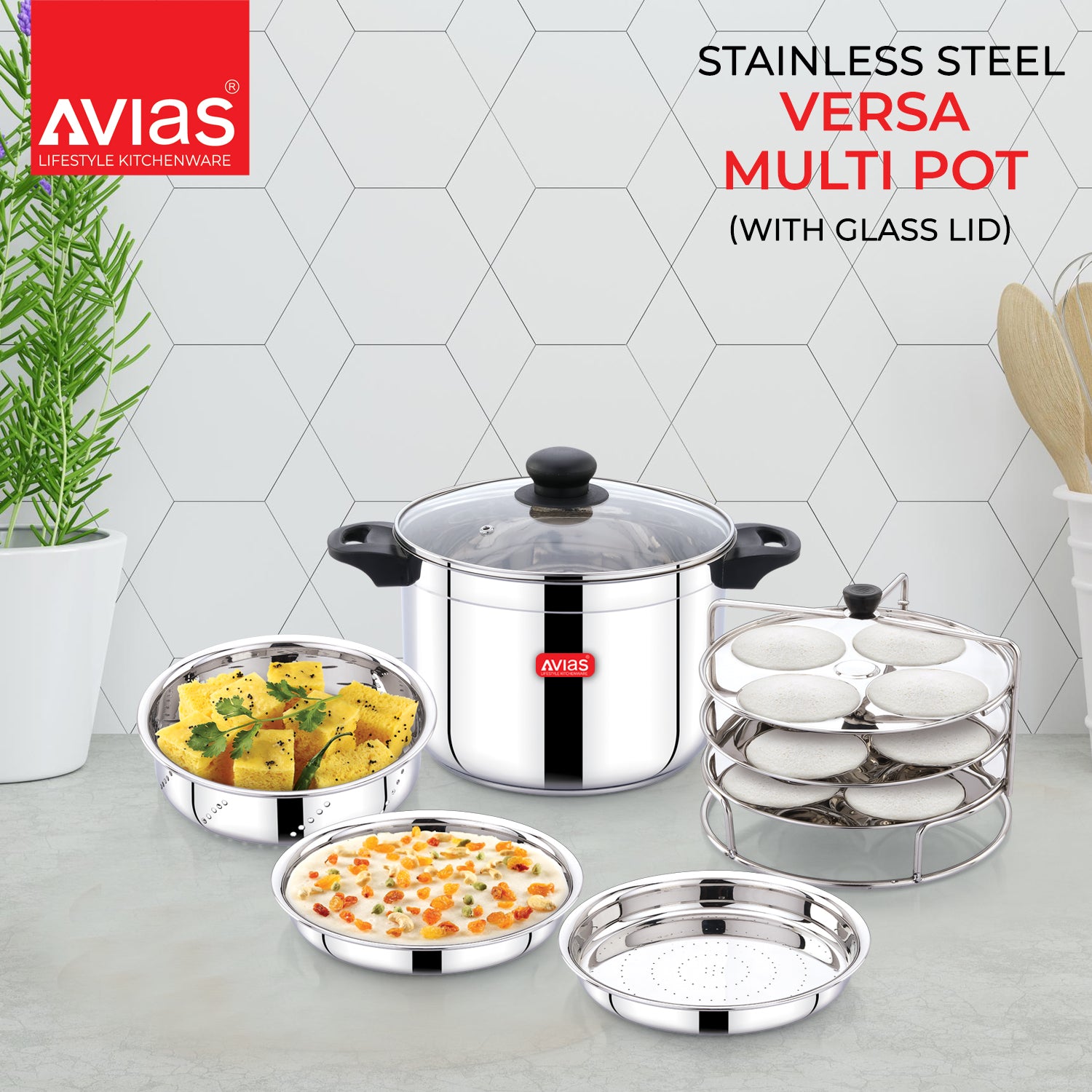 Avias VERSA Multi-Pot with Glass Lid |5.6L