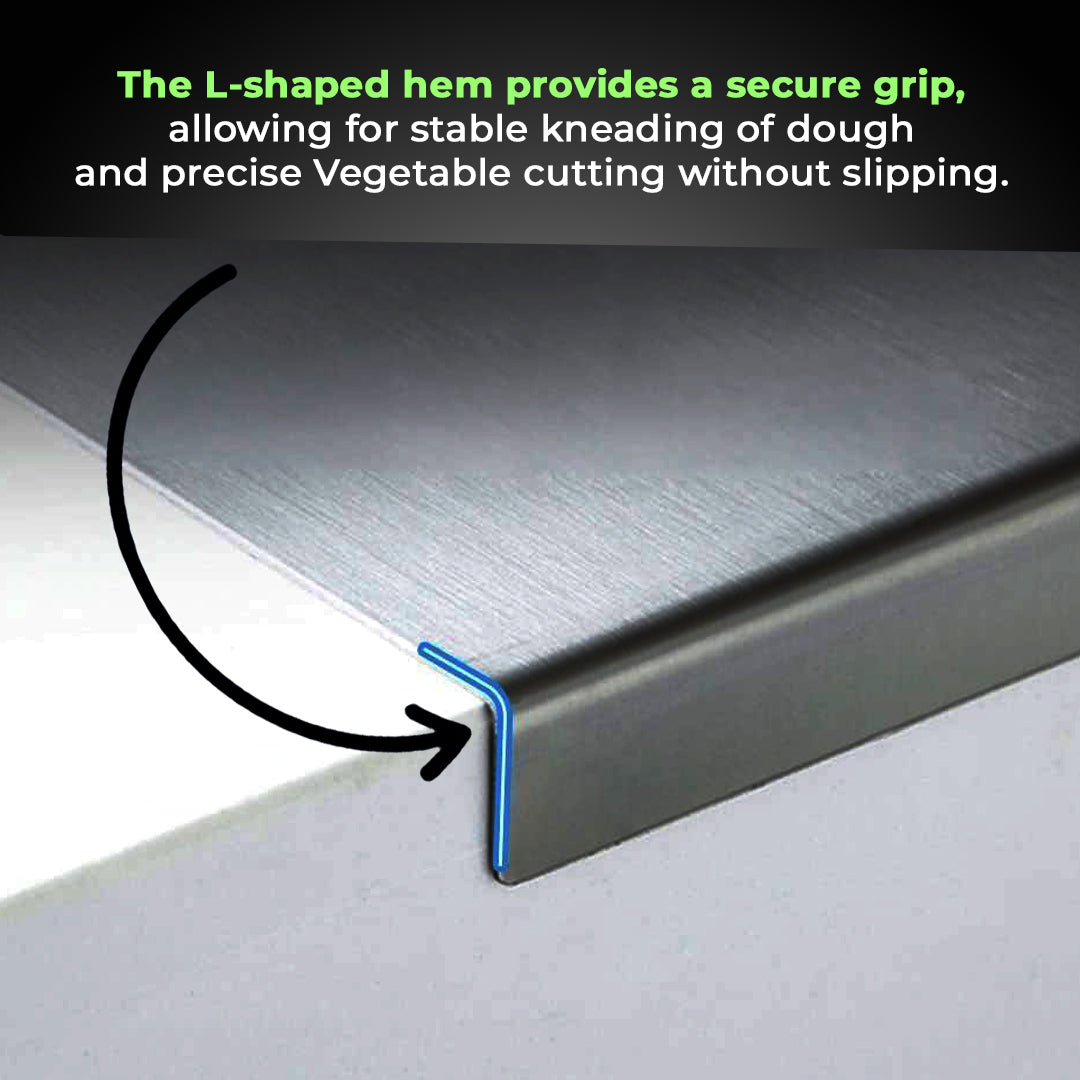 Avias Aventus Platform Board | Stainless Steel Chopping Board Vegetable, Fruit Cutting, Kneading, Cake Prep, Heavy Duty Chopping-Board