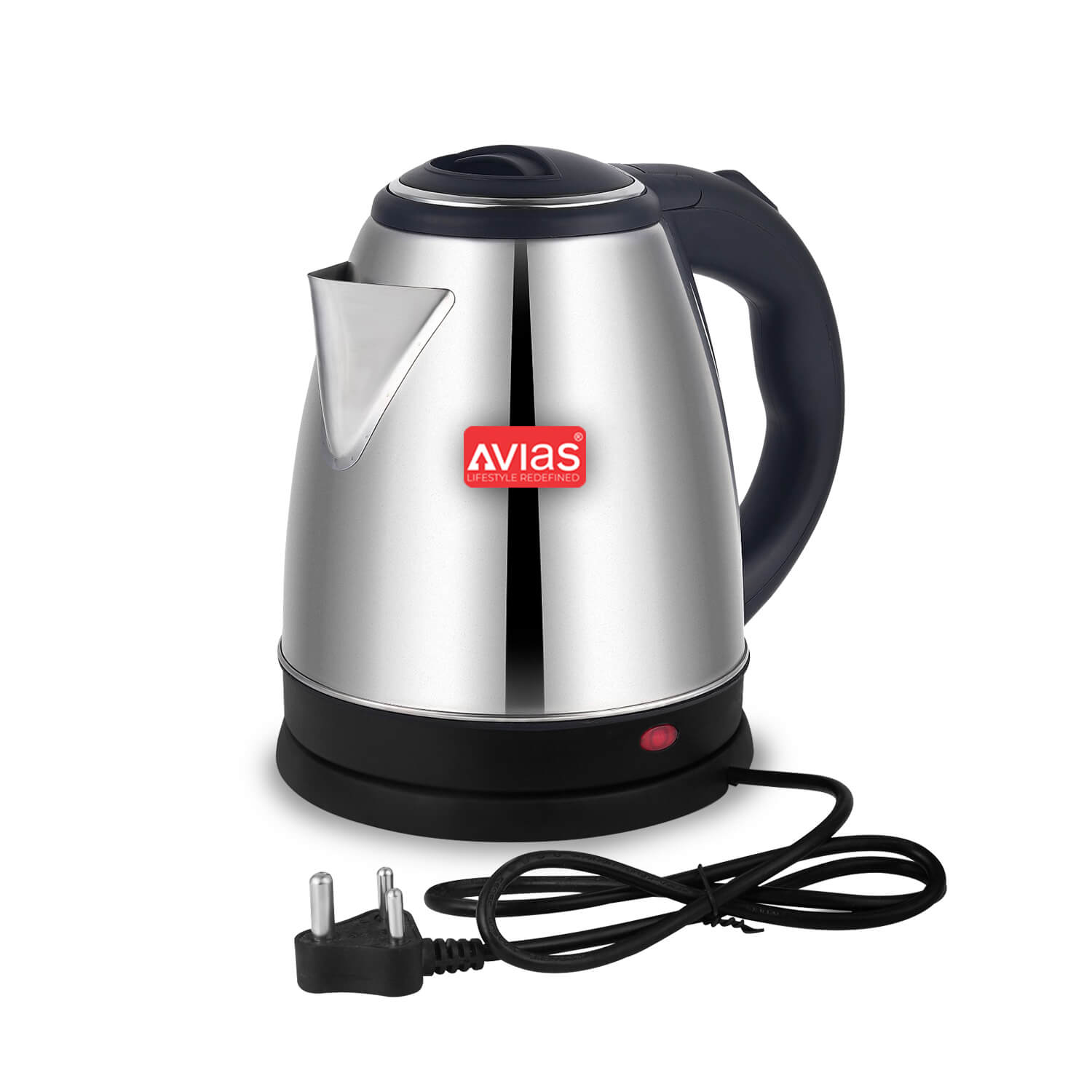 Avias Stainless Steel Steampro Electric Kettle with power cable