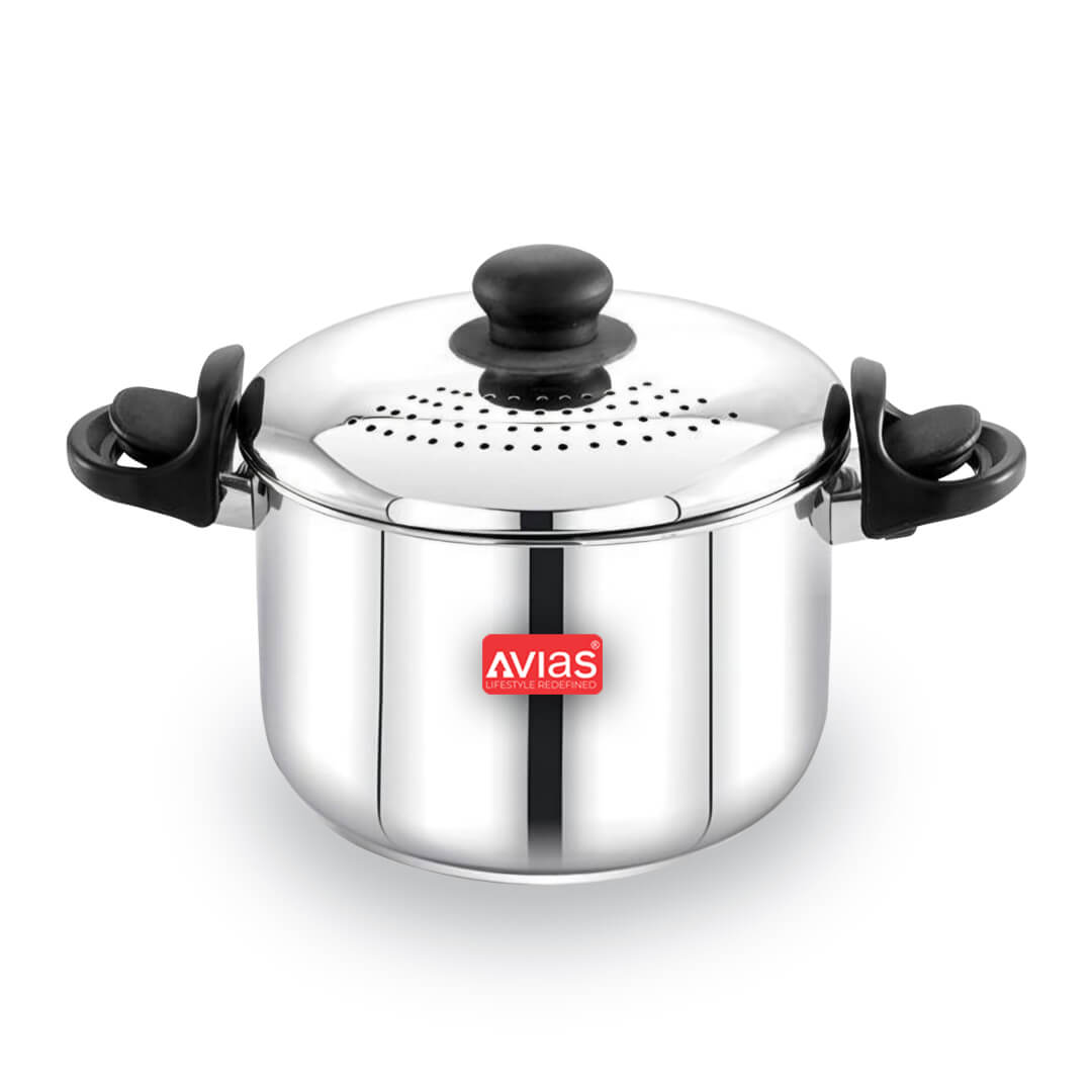 Avias Stainless Steel Strainer Pot with Strainer Lid