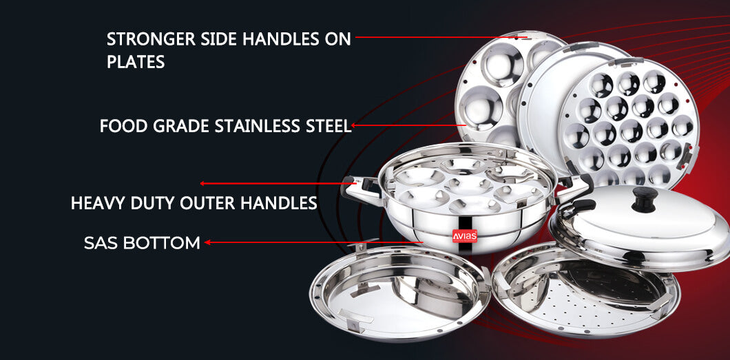 Avias Stainless Steel All-Rounder Kadai Premium main features