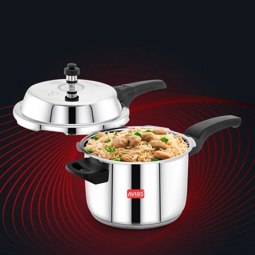 AVIAS Ceres Stainless Steel Premium Outer Lid Pressure Cooker