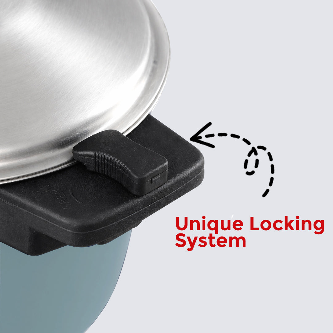 AVIAS Fabius Vacuum Insulated Casserole, Stainless Steel Hot & Cold Box with Twist Lock, Steel Hot Case for Roti, Rice, Gravy & Chapathi Box