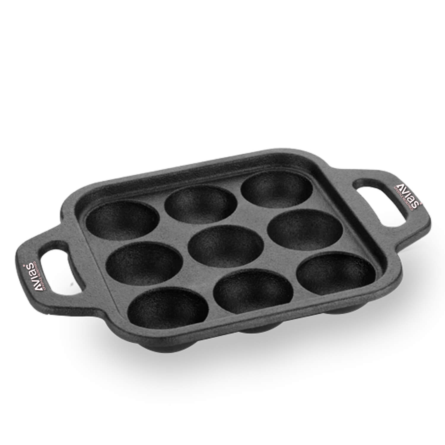 Cast Iron kuzhi Paniyaram pan/ kuzhi Paniyaram Kal/ Iron Paniyaram Pan Pre-Seasoned Cookware | Induction Friendly | 100% Natural & Toxin-Free