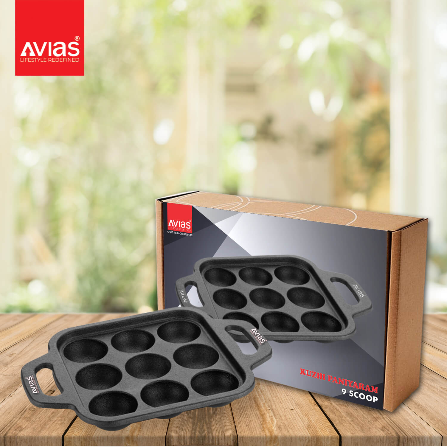 Cast Iron kuzhi Paniyaram pan/ kuzhi Paniyaram Kal/ Iron Paniyaram Pan Pre-Seasoned Cookware | Induction Friendly | 100% Natural & Toxin-Free
