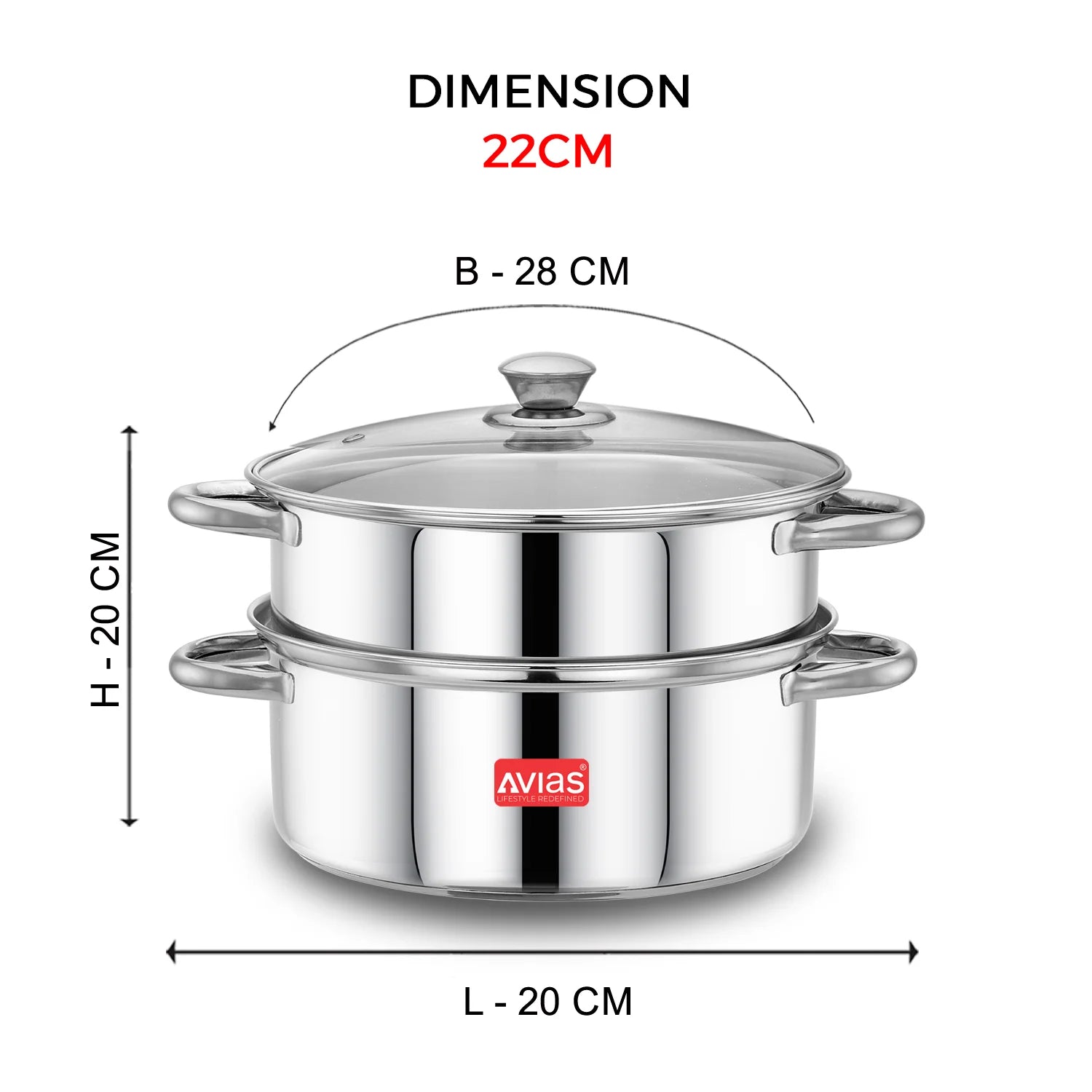 Avias Spectra Stainless steel Steamer 22cm