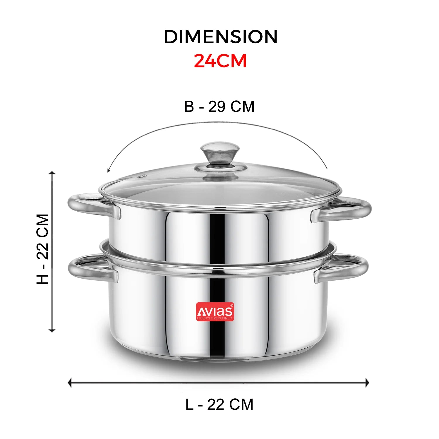 Avias Spectra Stainless steel Steamer 24cm