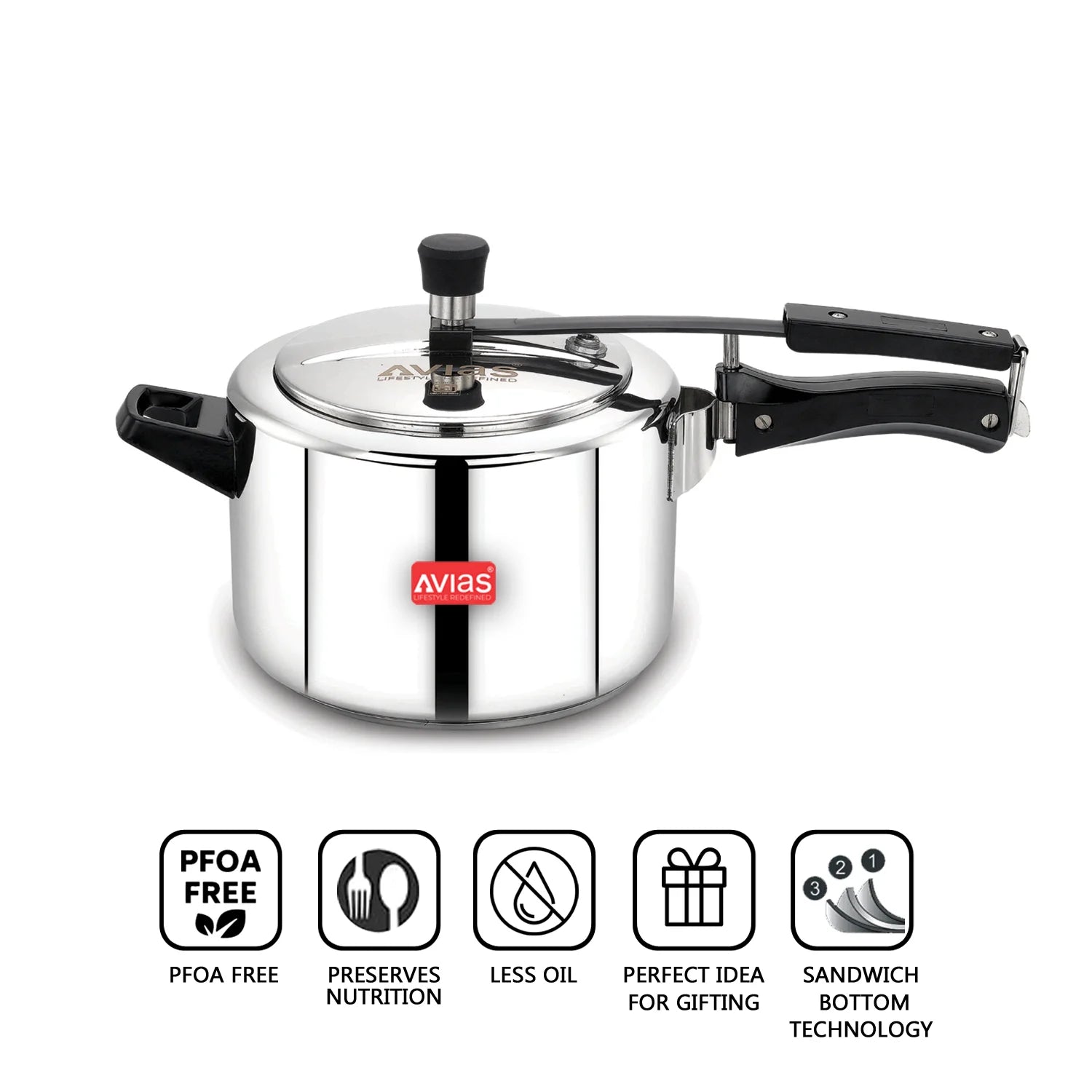 Ceres stainless steel premium pressure cooker Inner lid uses
