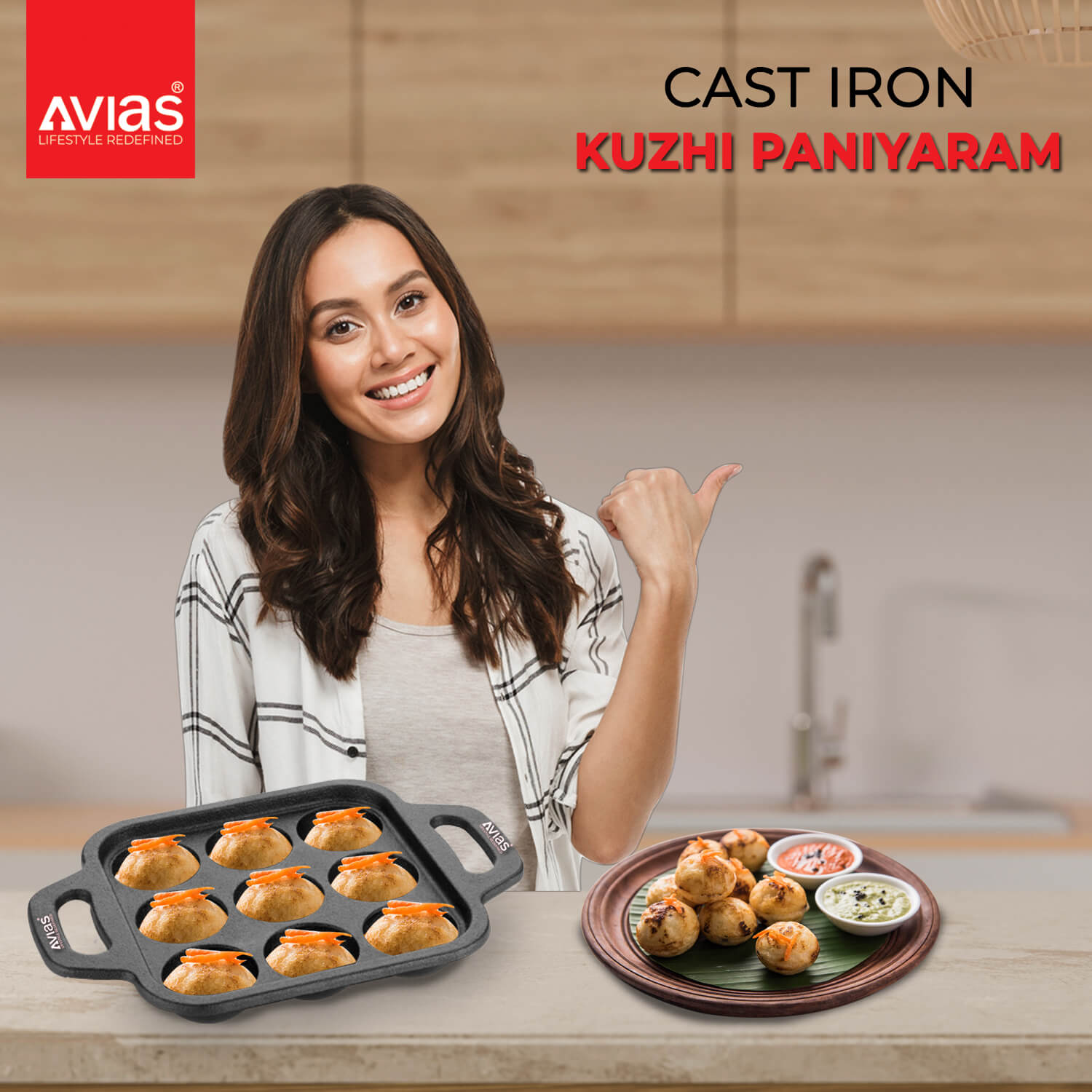 Cast Iron kuzhi Paniyaram pan/ kuzhi Paniyaram Kal/ Iron Paniyaram Pan Pre-Seasoned Cookware | Induction Friendly | 100% Natural & Toxin-Free