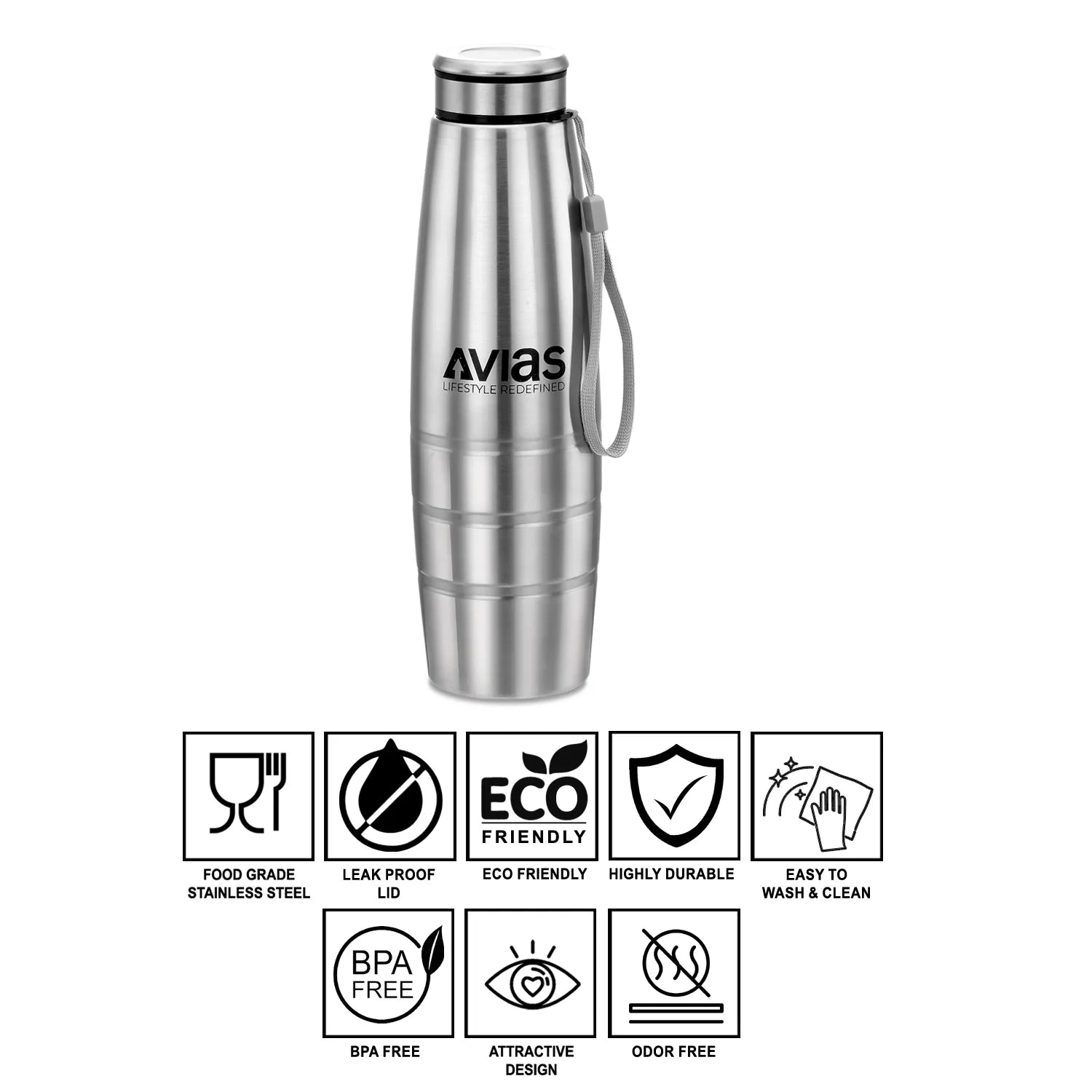 AVIAS Office Combo - Premia SS Bottle 1000ml features