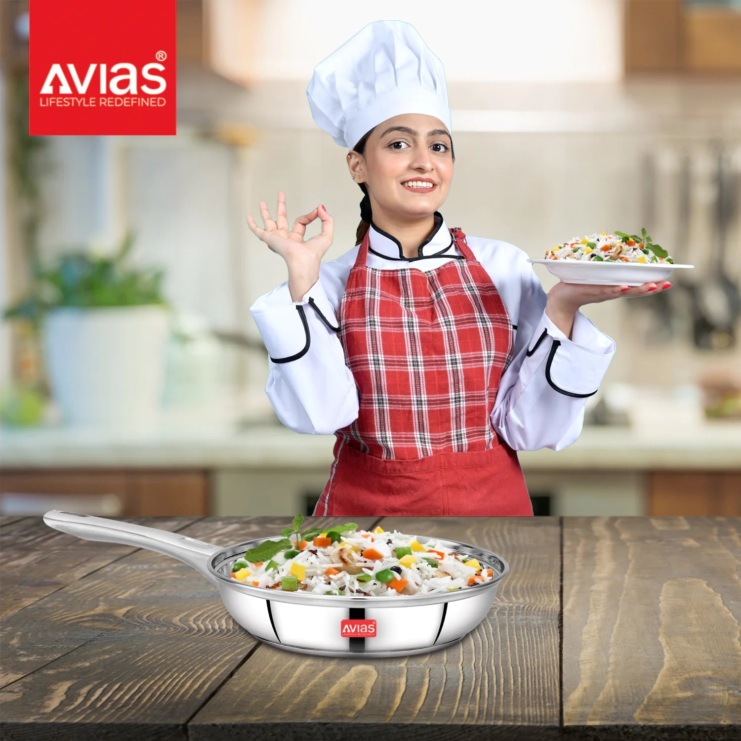 AVIAS Inox IB stainless steel Frypan for cooking quality food in the kitchen