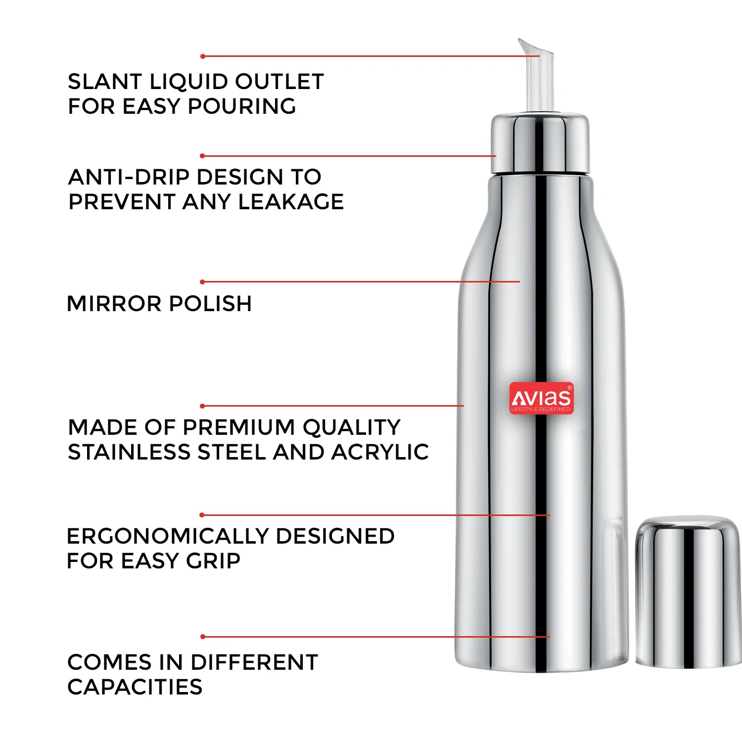 AVIAS Ezee Oil Dispenser (SS Lid) made