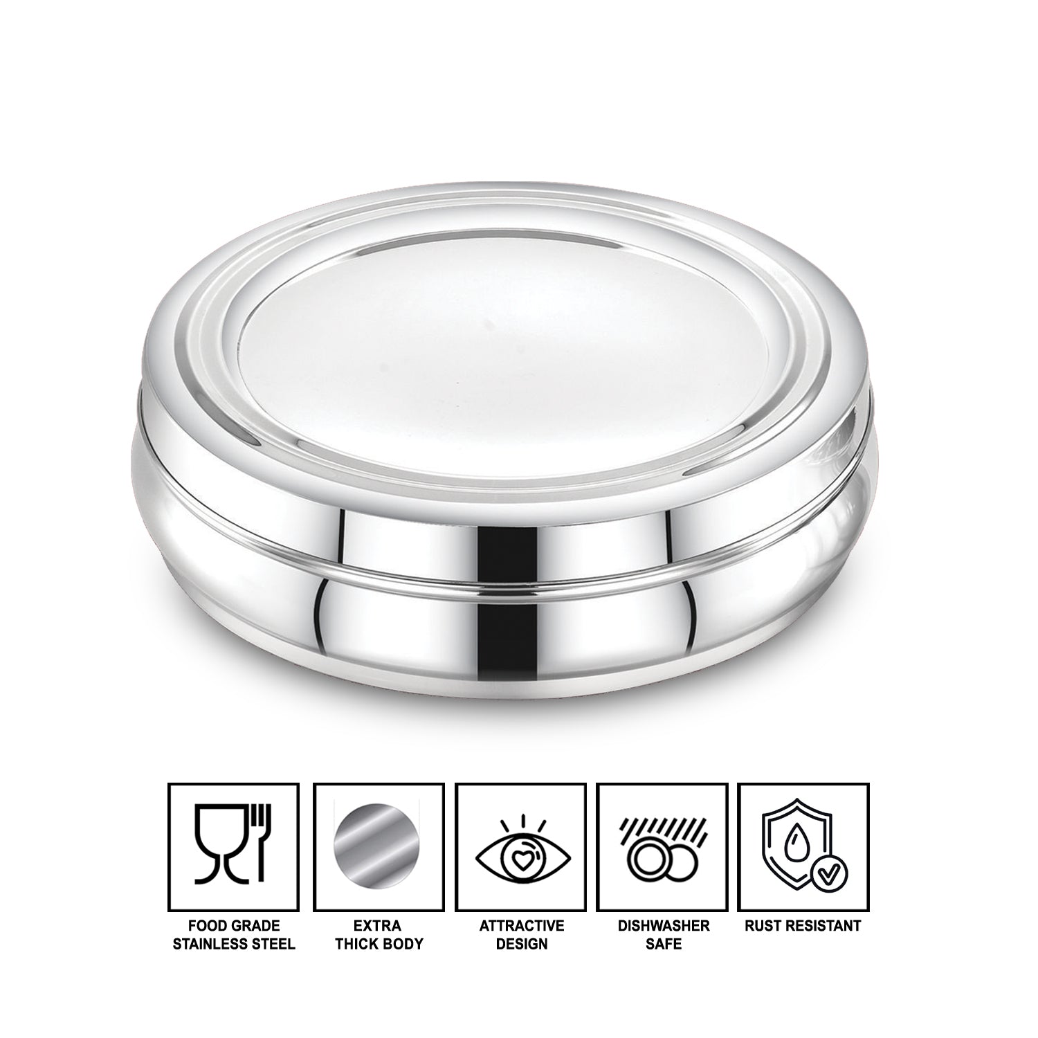 AVIAS stainless steel Deluxe spice box features
