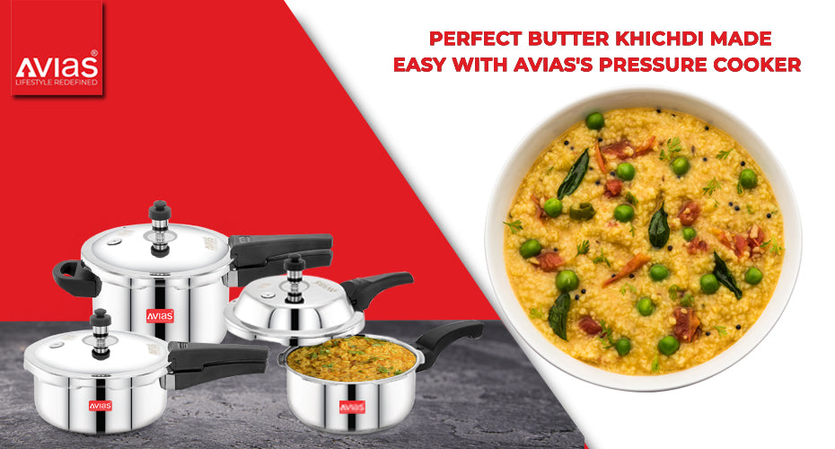 Perfect butter Khichdi Made Easy with Avias's Pressure Cooker