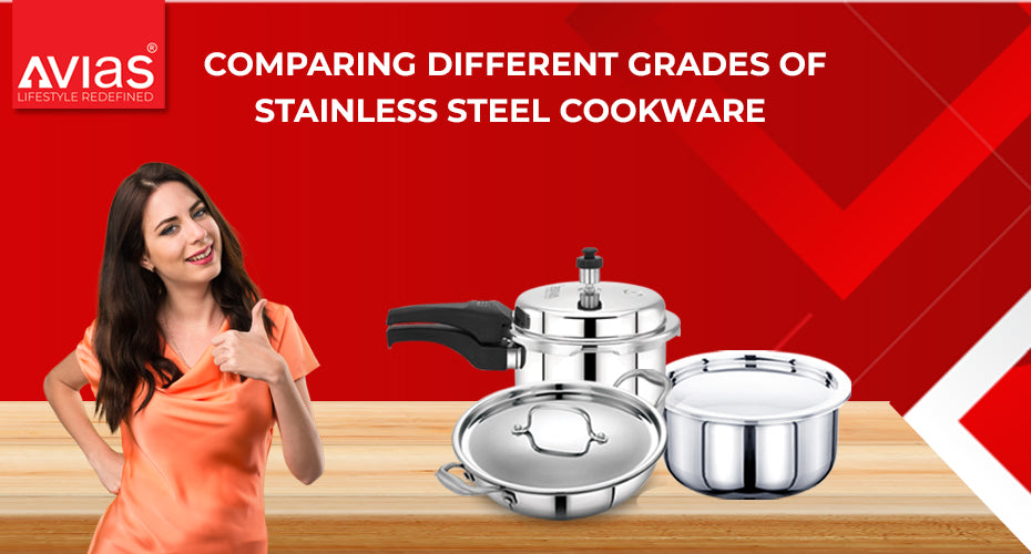 Comparing different grades of stainless steel cookware