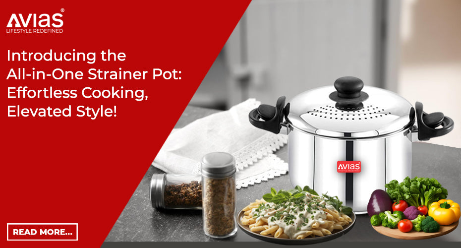 Introducing the All-in-One Avias Strainer Pot: Effortless Cooking, Elevated Style!