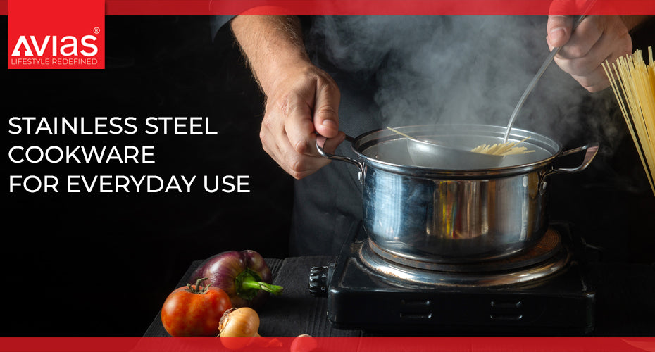 Stainless steel cookware for everyday use