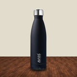Evita premium stainless steel Vacuum Insulated Flask Water Bottle| 1 Litre/ 750ml | Black
