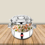 AVIAS Avistar double wall insulated stainless steel casserole/ hotpot/ chapati box/ hot case with lid | twist lock | 1L/ 1.5L/ 2.5L/ 3.5L/ 5L/ 7.5L/ 10L - Silver