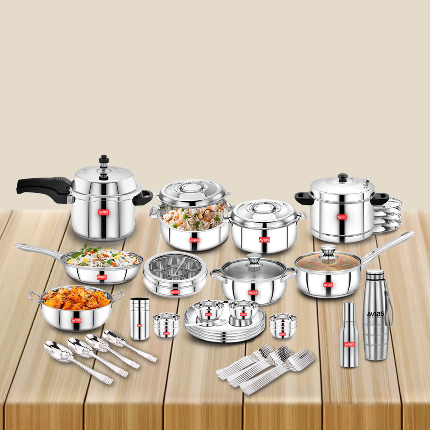 Stainless Steel 71 PCS Kitchen Set | Standard | High Grade And Premium Quality Stainless Steel