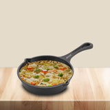 Cast Iron Deep Skillet Pan/ Iron Fry Pan/ Wrought Iron Frying Pan Pre-Seasoned Cookware | 100% Natural & Toxin-Free