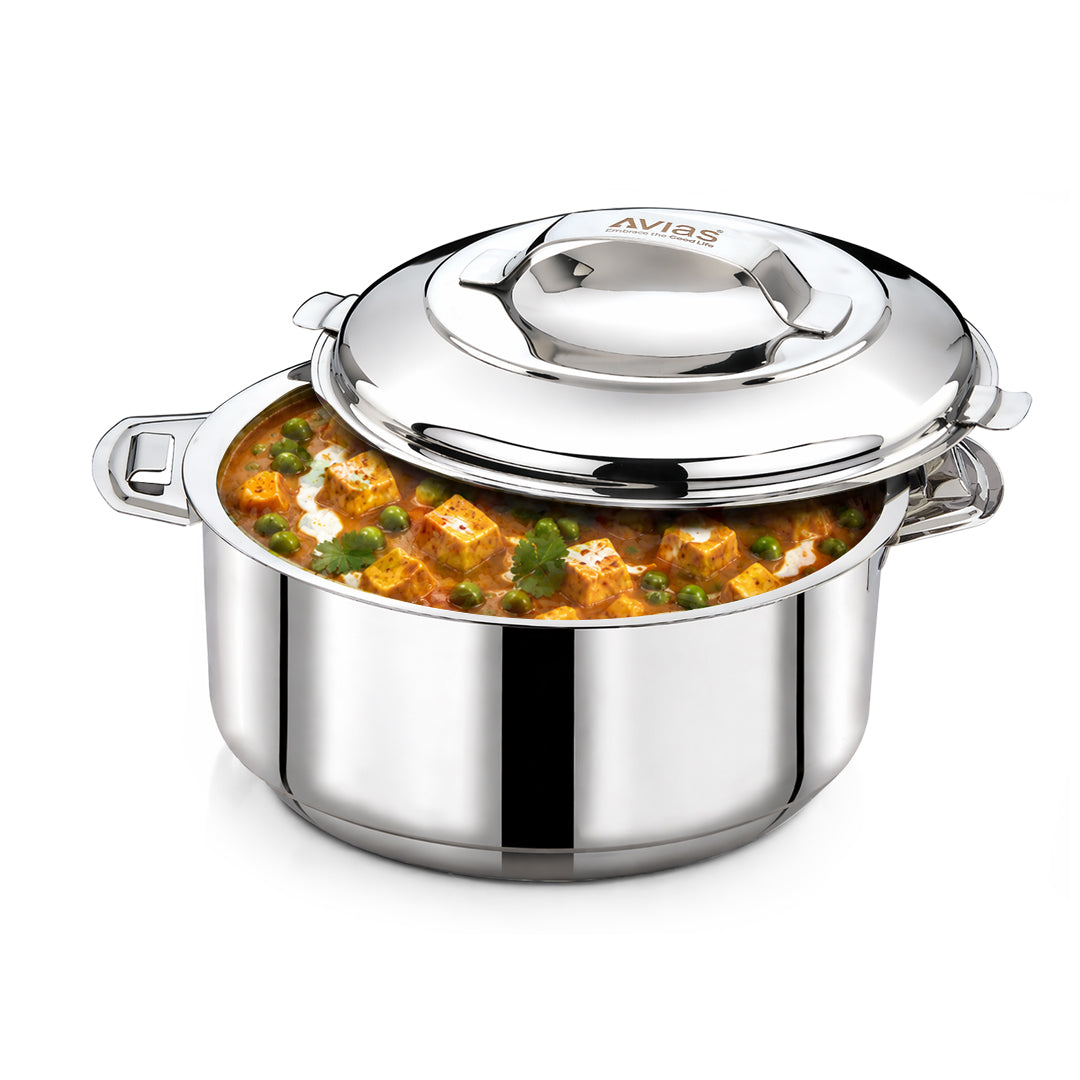 Avias Astra Plus Stainless Steel Insulated Casserole / Hotpot | Double Wall PUF | 1L–3.5L