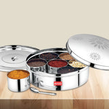 AVIAS Dome stainless steel spice box | High quality | Rust resistant, Sturdy and Durable | Small/Medium | Masala dani | Masala dabba | Spices organiser