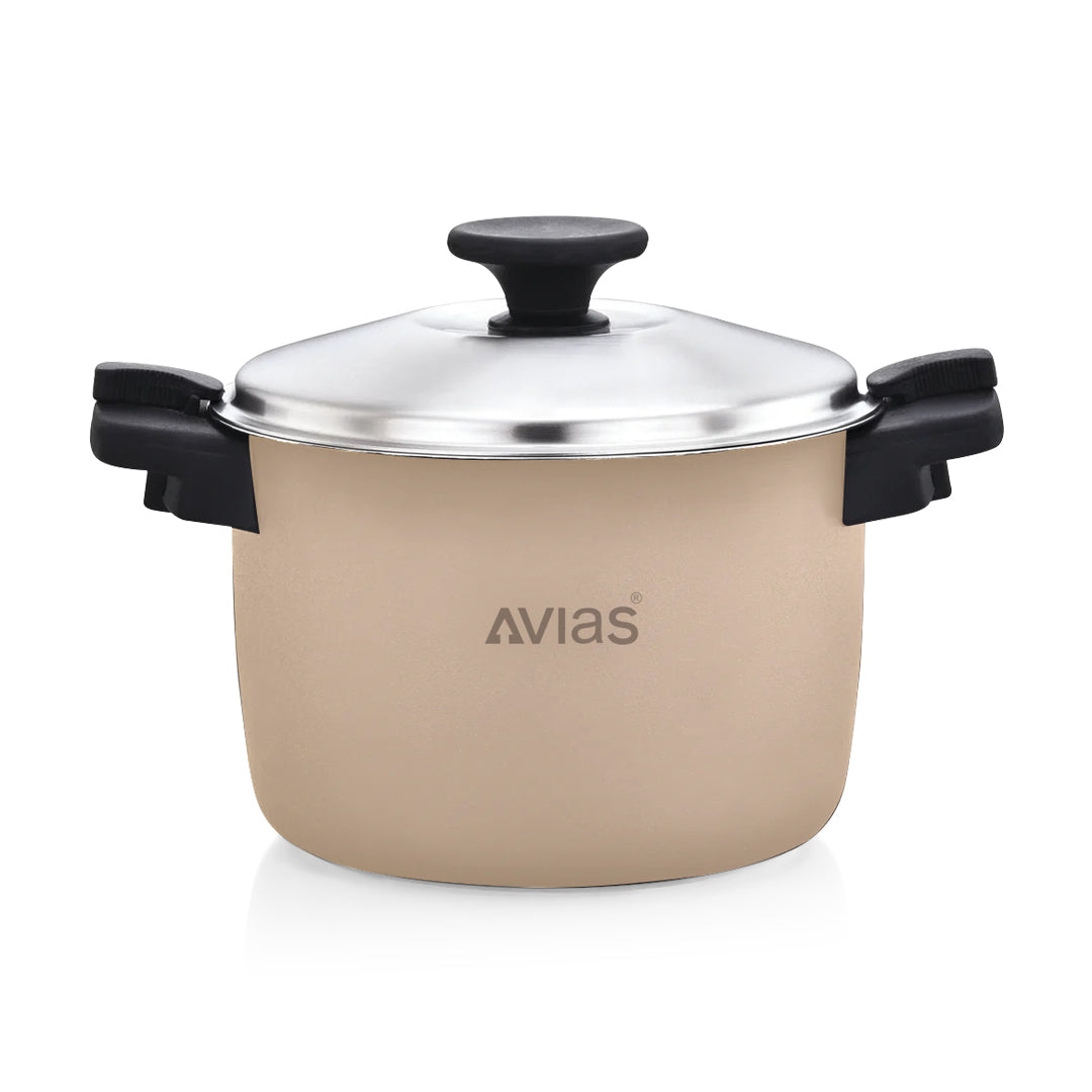 AVIAS Fabius Vacuum Insulated Casserole, Stainless Steel Hot & Cold Box with Twist Lock, Steel Hot Case for Roti, Rice, Gravy & Chapathi Box