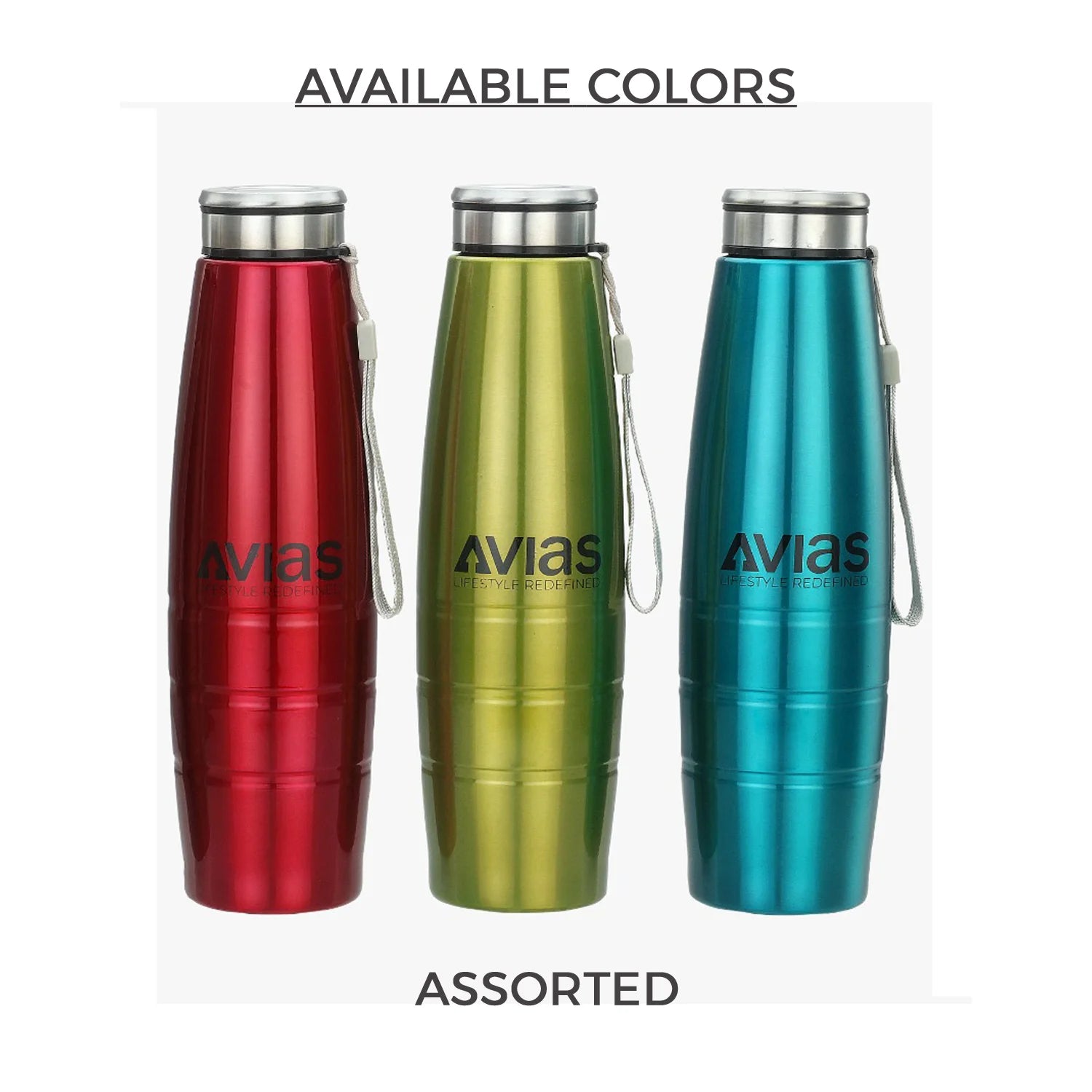 AVIAS Premia Colour 1000ml Stainless steel Water Bottles