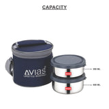 AVIAS Freshia stainless steel lunch/ tiffin box 2 pack