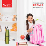 AVIAS Premia Colour 1000ml Stainless steel Water Bottles for school