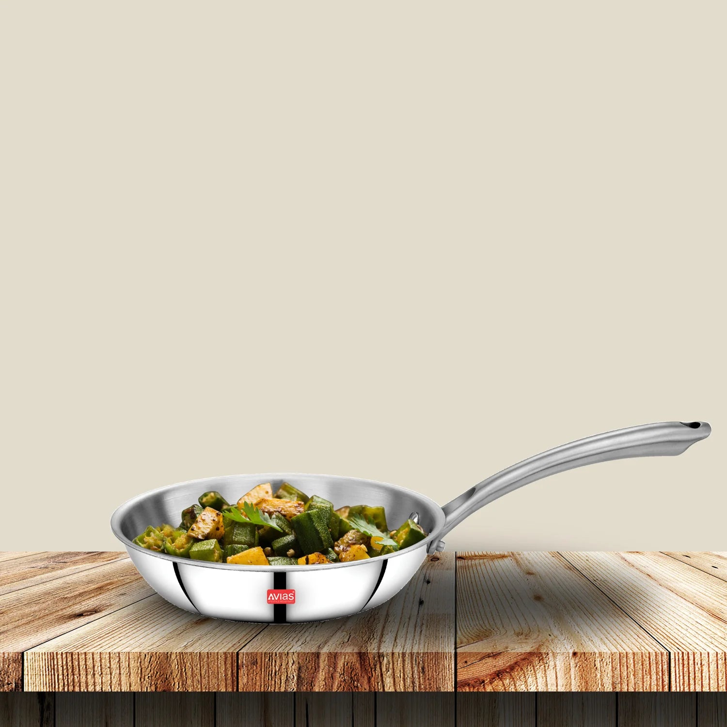 AVIAS Riara premium stainless steel Triply Fry pan/ skillet