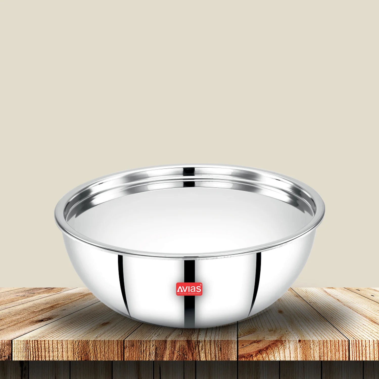 AVIAS Riara premium stainless steel Triply Tasla with steel lid