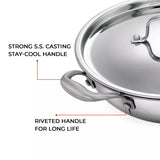 AVIAS Stainless steel Triply Combo II - Riara Frypan 22cm + Saucepan 14cm handle