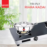 AVIAS Triply Combo I - Riara Kadai 22cm on stove