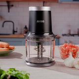 Avias Avismart Electric Vegetable Chopper | 300W Copper Motor | 2 Speed | 900ml | 4 SS Blades | 2 Yr Warranty