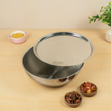 AVIAS Riara premium stainless steel Triply Tasla with steel lid | 3 layers, 2.5mm thickness, induction friendly | 20cm/22cm/24cm/26cm