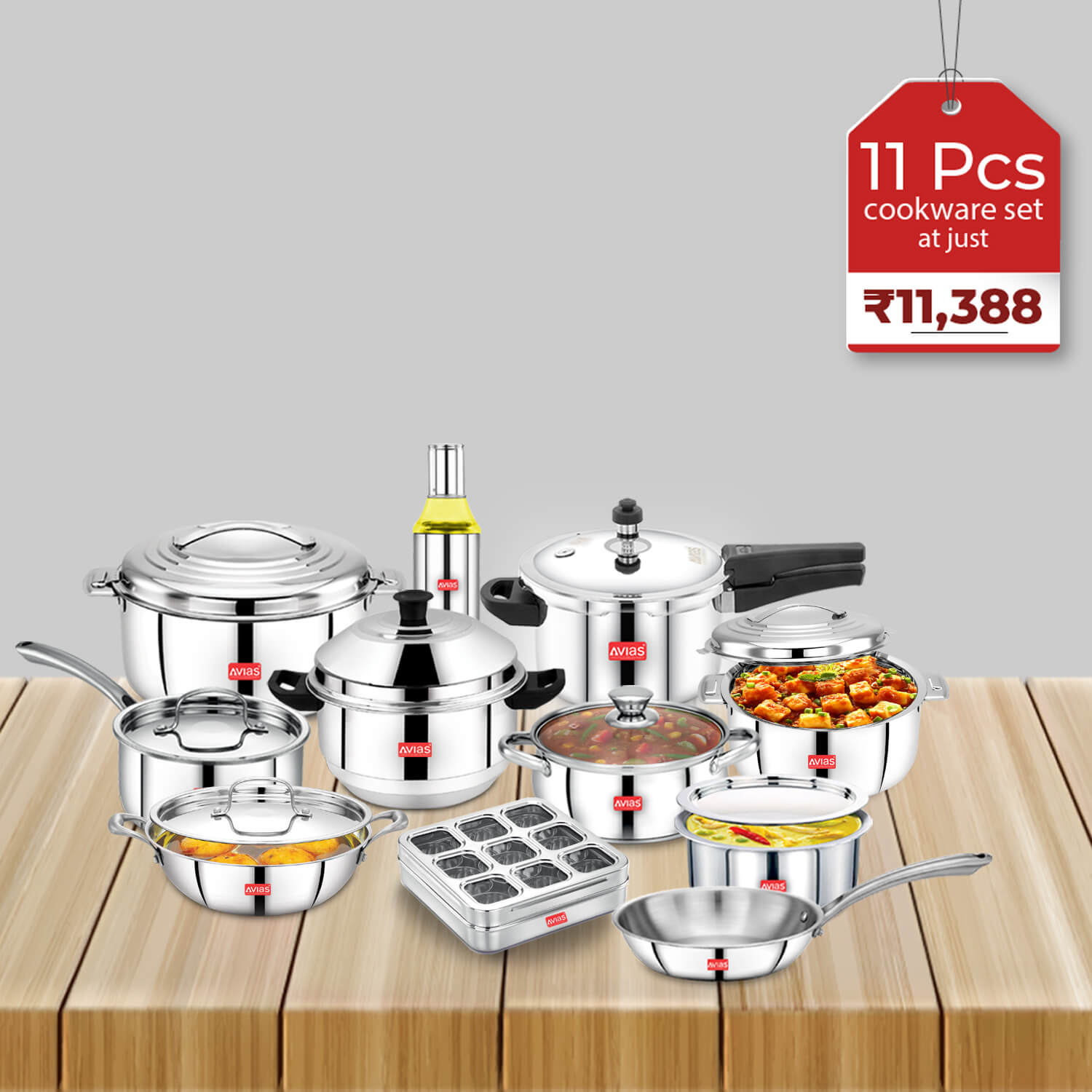 Stainless Steel 11 PCS Kitchen set | Premium | High grade and Premium quality
