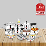 Stainless Steel 11 PCS Kitchen set | Premium | High grade and Premium quality Stainless steel